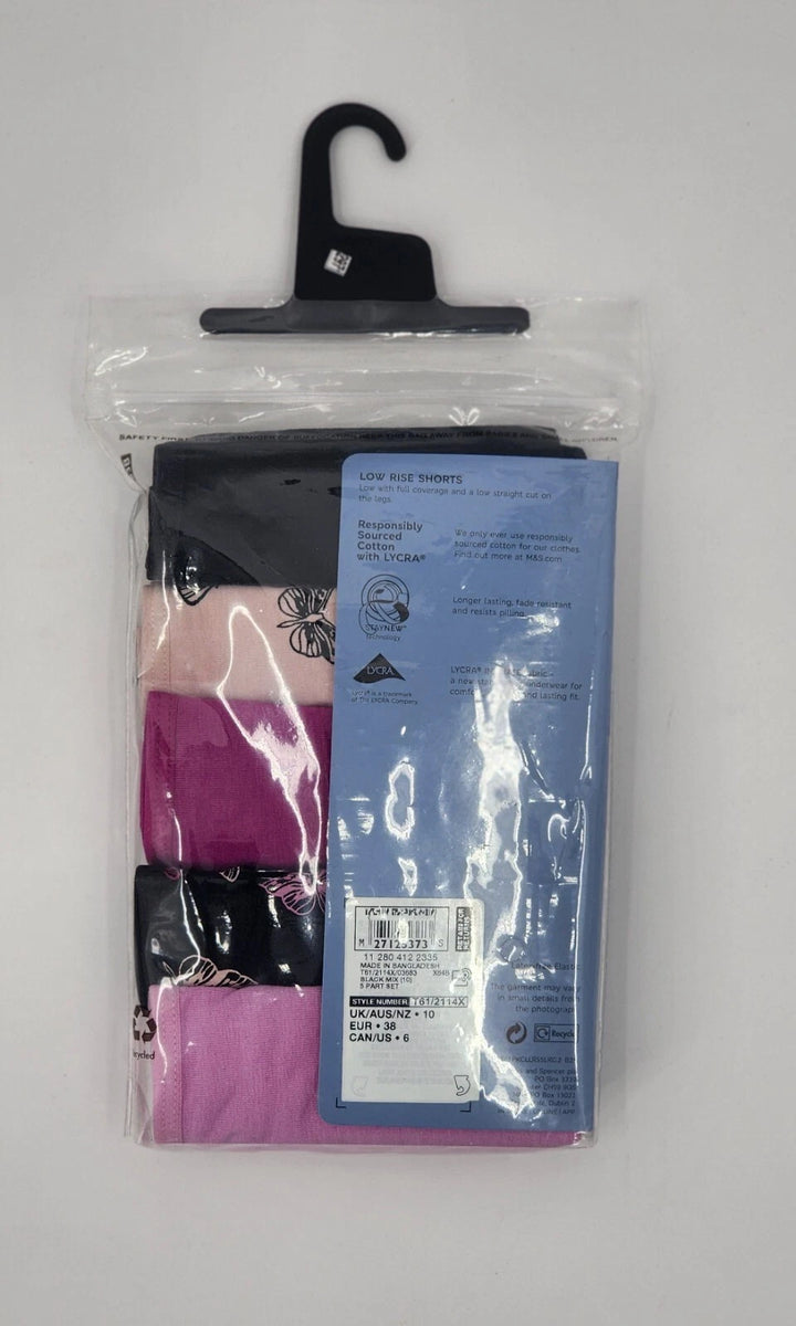 M&S Low Rise Shorts 5 Pack Panty T61/2114X