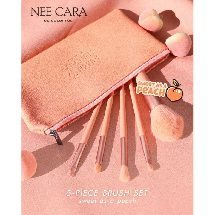 Nee Cara Sweet As A Peach Make Up Brush Set N615 (Thai)