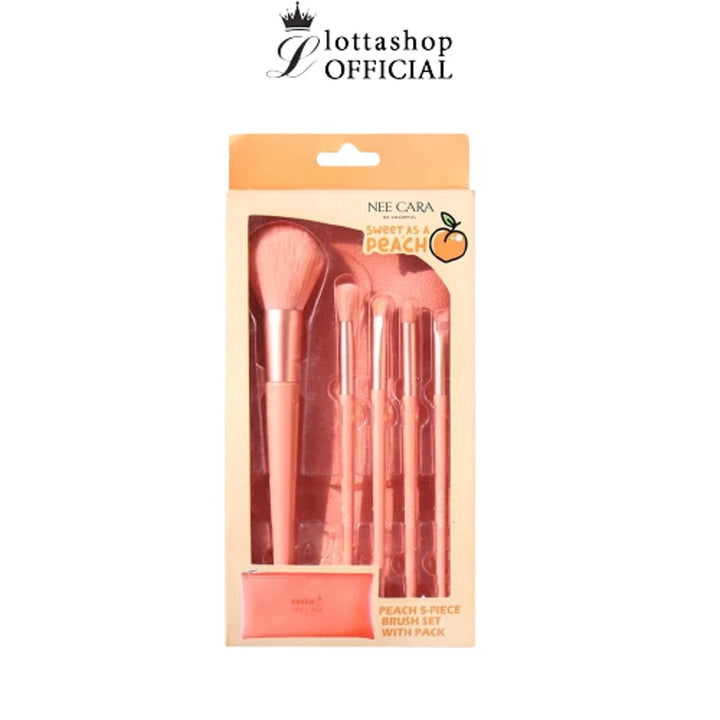 Nee Cara Sweet As A Peach Make Up Brush Set N615 (Thai)