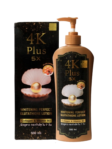 4K Plus 5X Whitening Perfect Glutathione Lotion 500Ml With Collagen & Vit B3 (Thai)