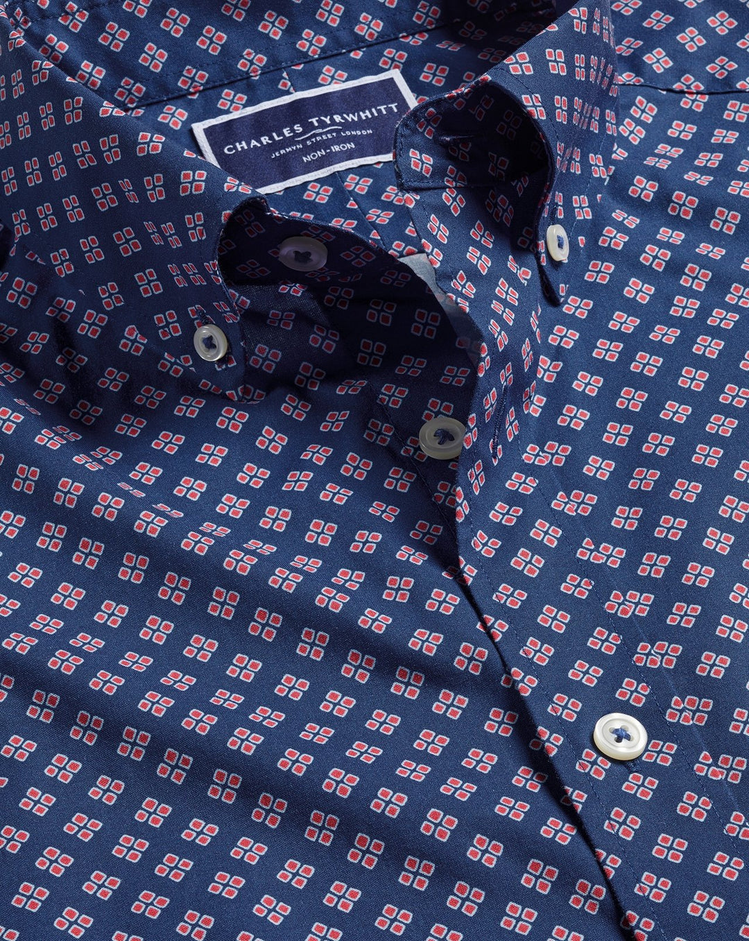 Charles Tyrwhitt Men L/S SF Button Down Printed Casual Shirt CSN0510