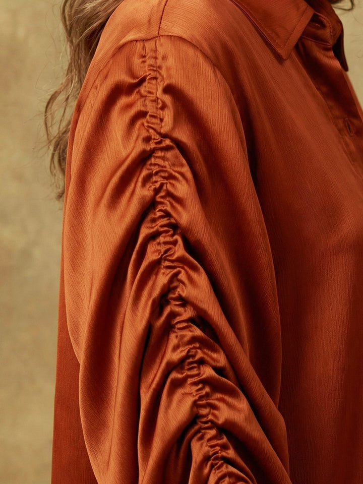 Rust Brown Shirt & Trouser Set