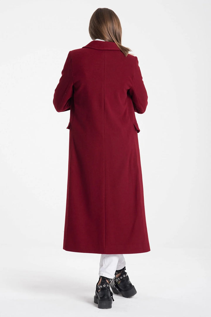 LaDonna Ladies Long Coat With Button 70553