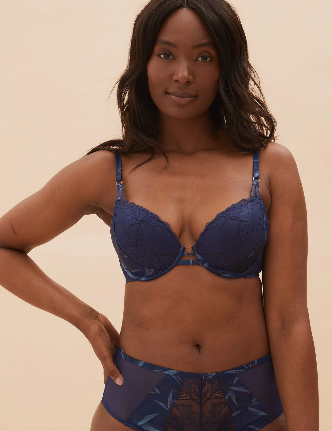 Buy Ivory & Navy Blue Bras for Women by Marks & Spencer Online