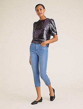 M&S The Carrie Skinny Cropped High Rise Jeans T57/6204