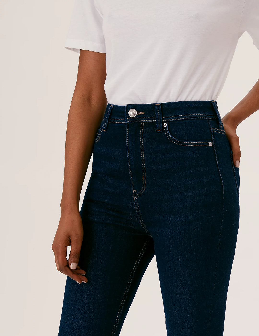 Patch Pocket Flare High Waisted Jeans, M&S Collection