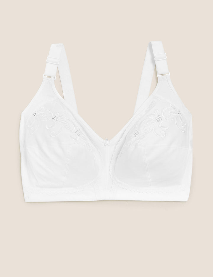 M&S Total Support N/W N/P Cotton Bra T33/8020