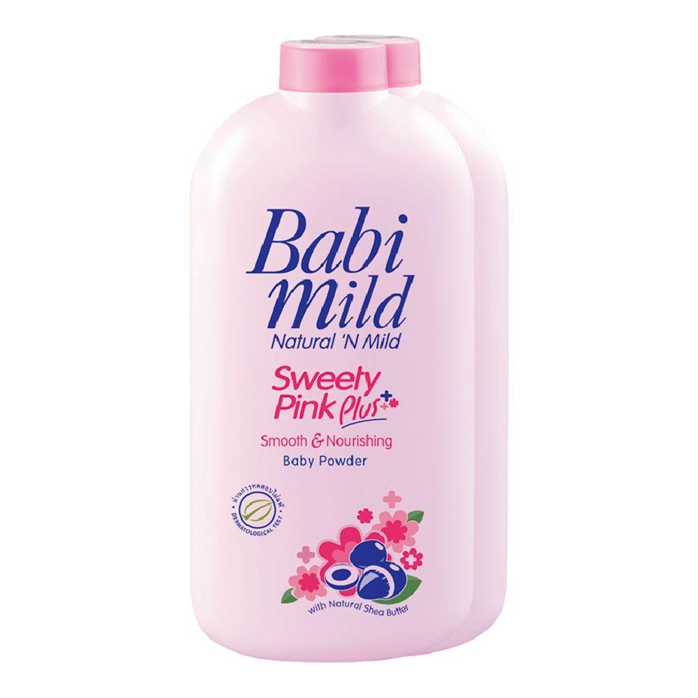 Babi Mild Sweety Pink Plus+ Smooth & Nourishing Baby Powder 450g (A)
