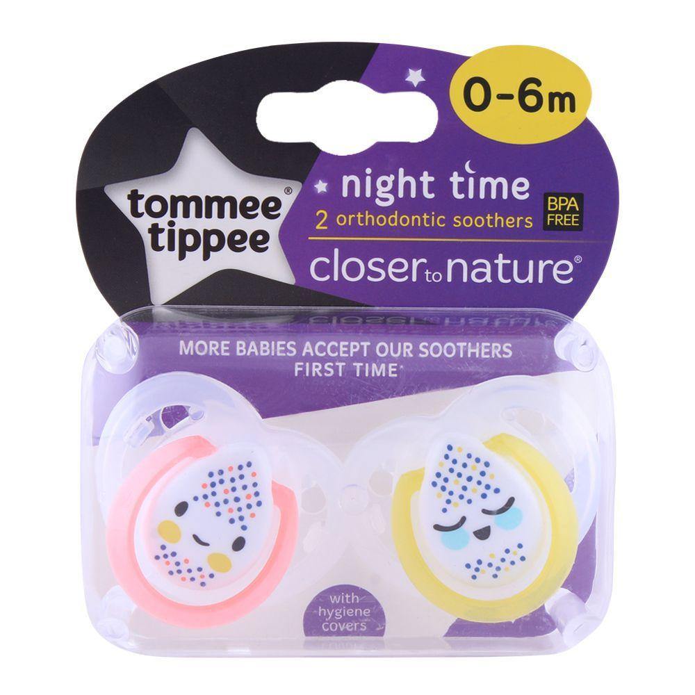 TT Baby Night Time Soother 2 Pack W/C 0-6M 433372/38 (Purple) (A+)