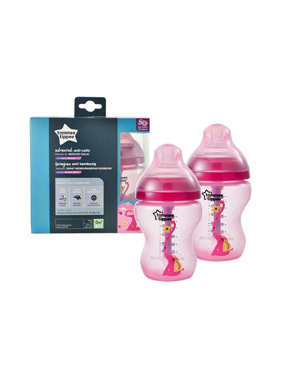 TT Baby Feeding Bottle 260ml 2pk 422658 Pink