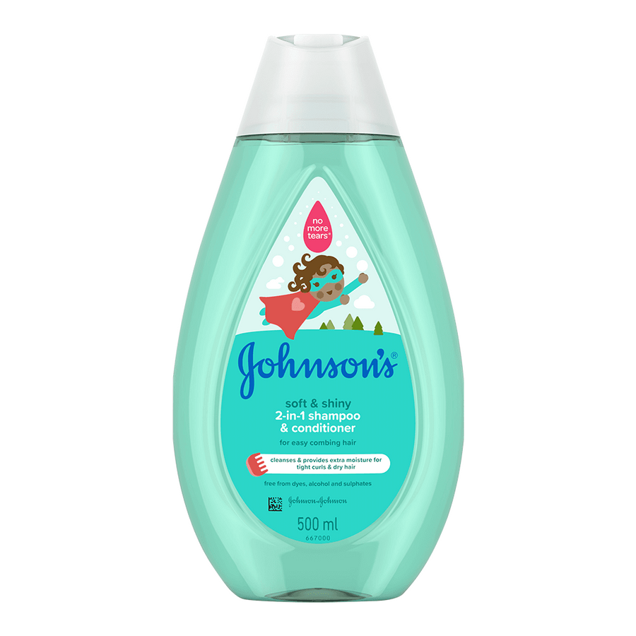 Johnson Baby Shampoo 2in1 Shiny 500ml Aqua