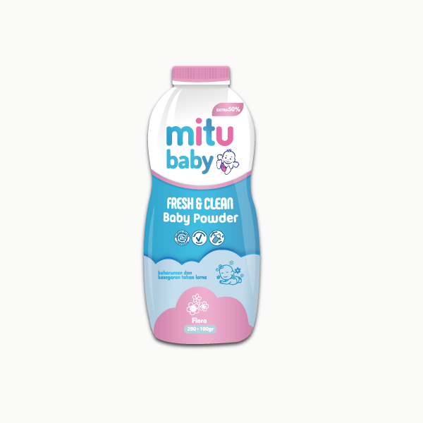 Mitu Baby Powder Fresh & Clean Classic 300g