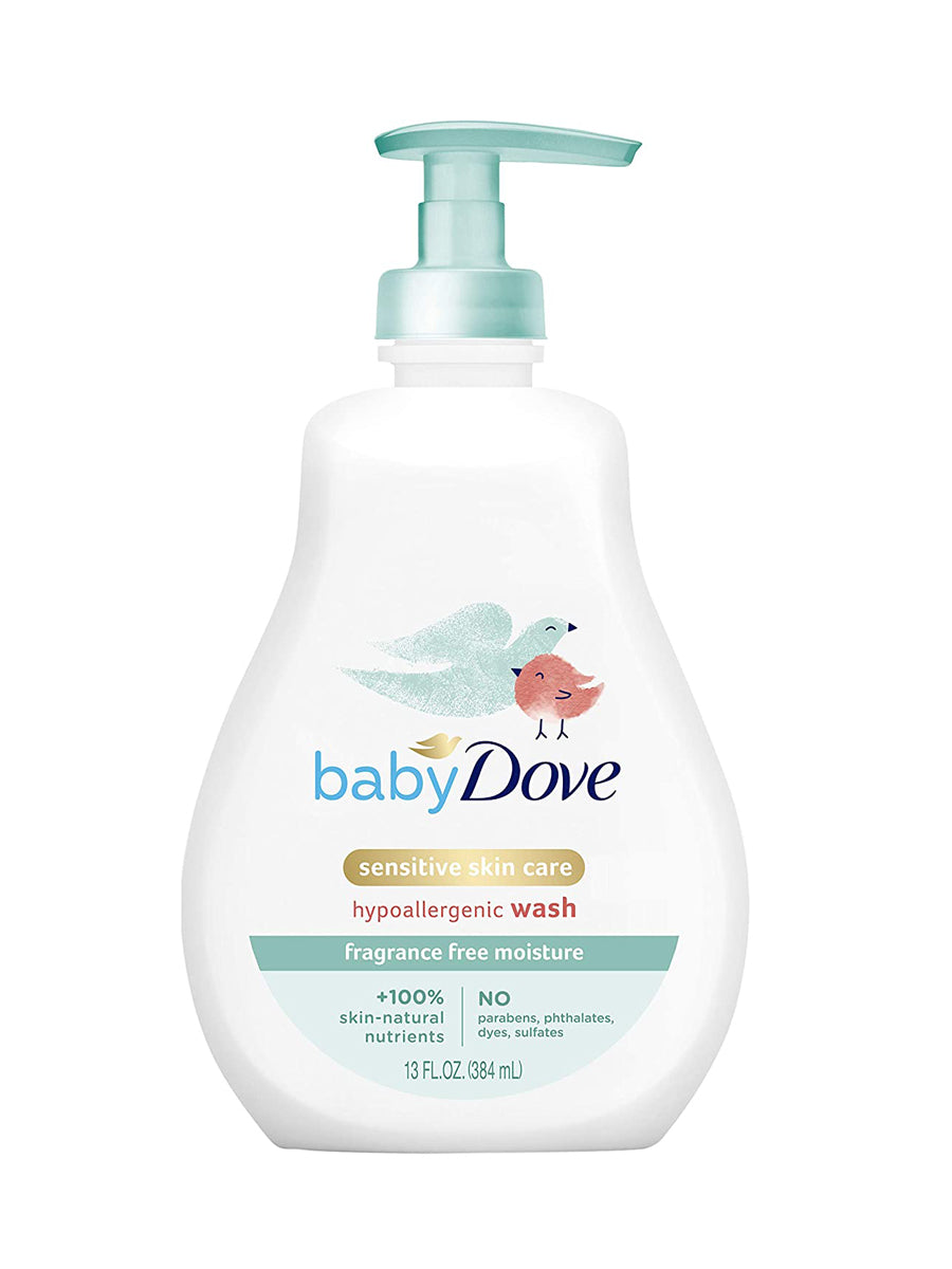 Dove Fragrance Free Moisture Baby Wash 384ml (USA)