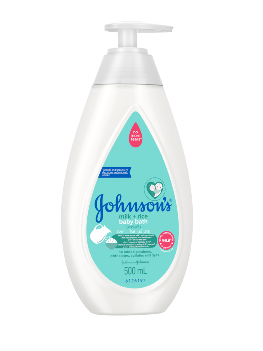 Johnsons Baby Hair & Body Bath Milk & Rice 500ml