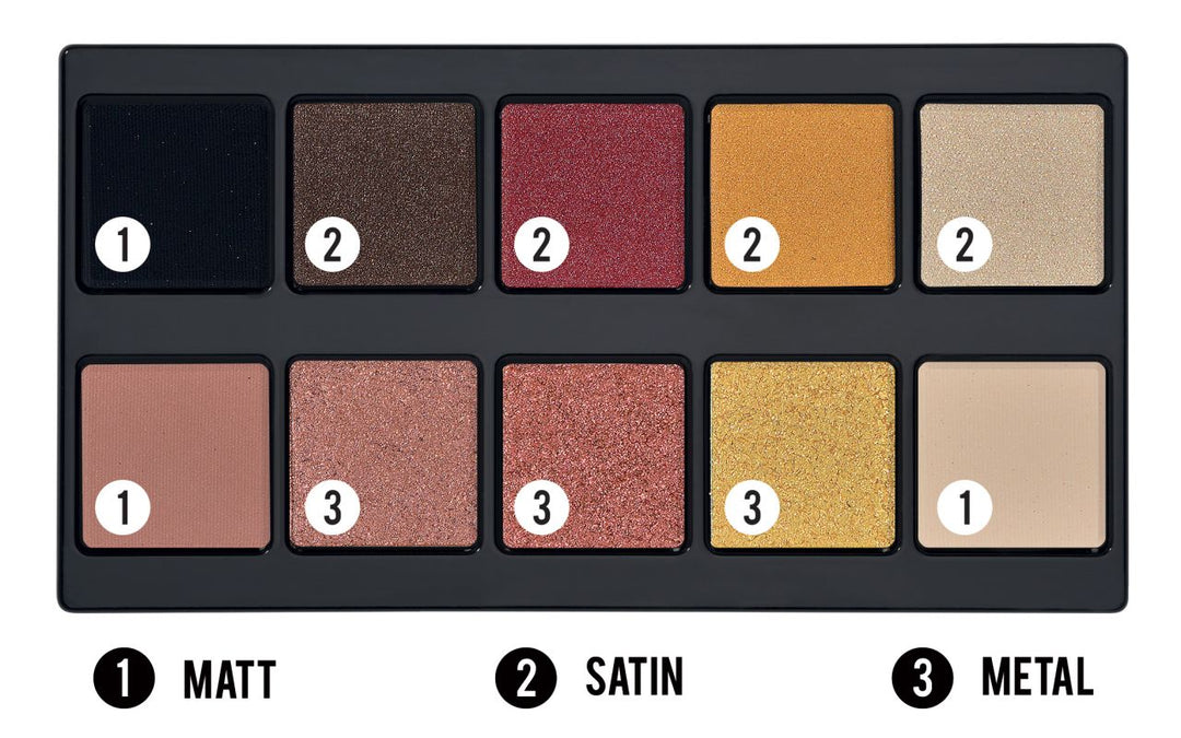 Pupa Make Up Stories - Palette Of 10 Multi-Finish Eyeshadows - Hot Flame