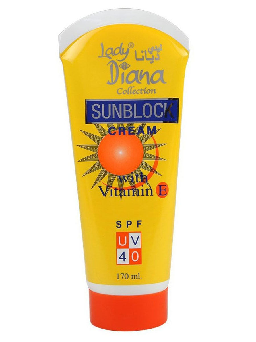 Lady Diana Sunblock Cream With Vitamin Spf Uv 40 170Ml