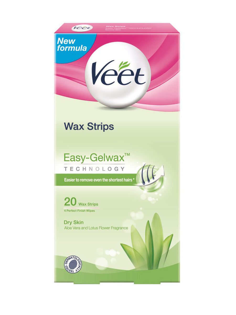 Veet Hair Removing Strips Dry Skin Aloe Vera & Lotus