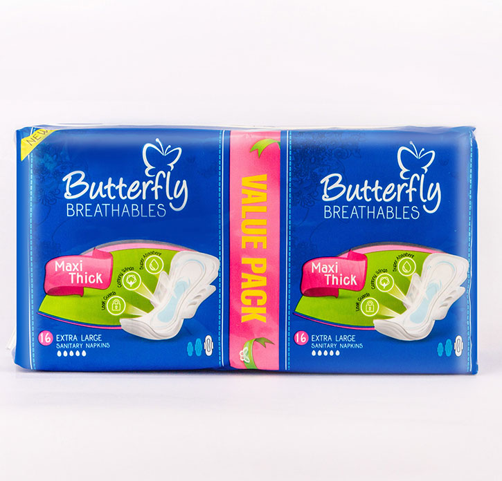 Butterfly BREATHABLES VALUE PACK MAXI THICK EXTRA LARGE