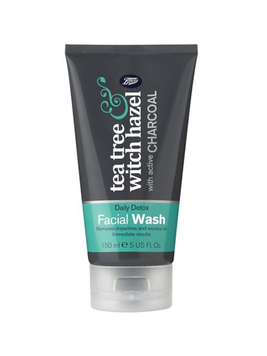 Boots Tea Tree Witch Hazel With Charcoal Facial Wash 150 Ml