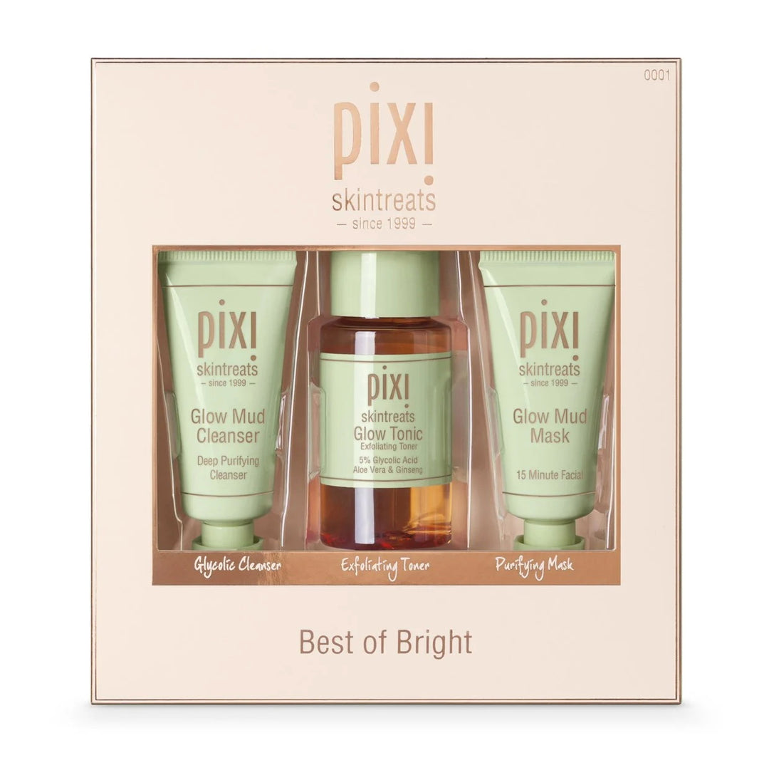 Pixi Skin Treats Best Of Bright Cleanser ,Tonic & Mask Set
