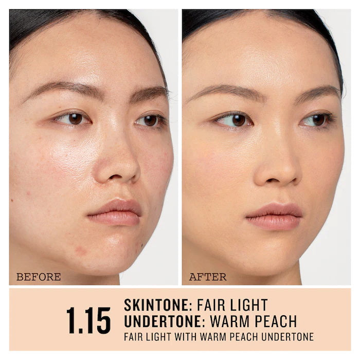 Smashbox Full Coverage 24 Hour Foundation 1.15 skin Tone:Fair Light Undertone:Warm Peach 30 ml