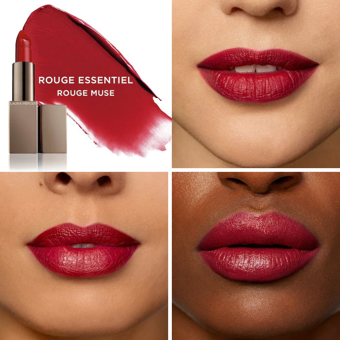 Laura Mercier Silky Creme Lipstick Rouge Essentiel Rouge Muse 3.5G