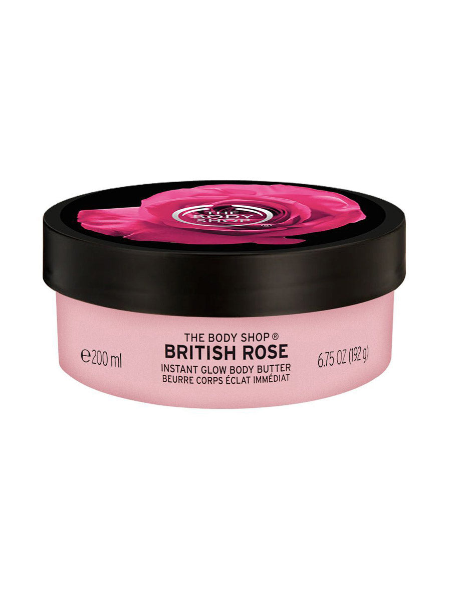 The Body Shop British Rose Instant Glow Body Butter Vegan 200m