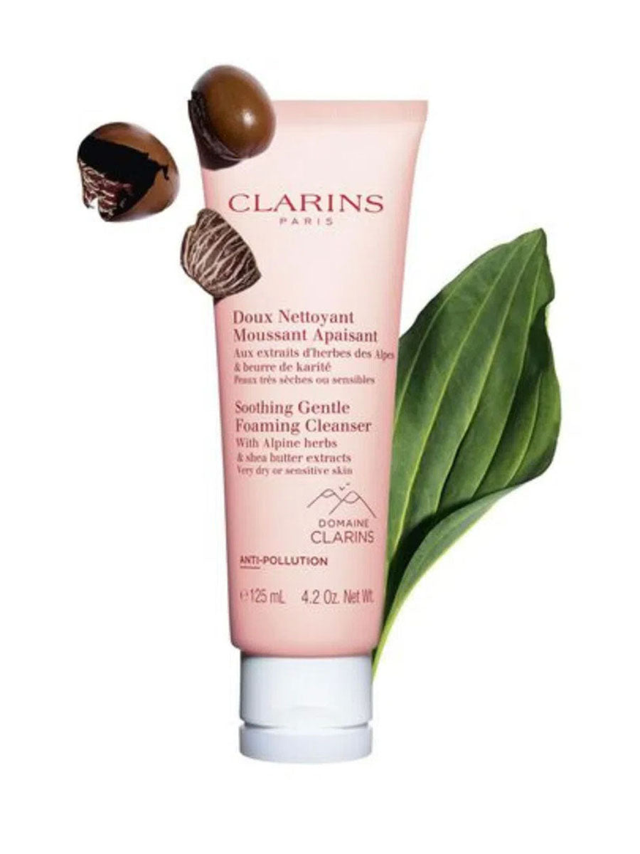 Clarins Soothing Gentle Foaming Cleanser With Alpine Herbs & Shea Butter Extracts 125m