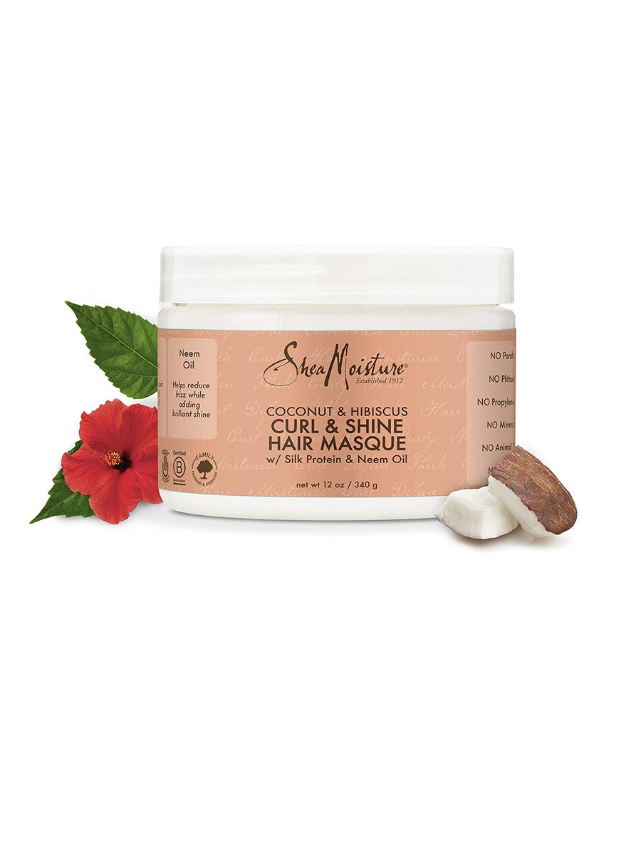 Shea Moisture Coconut & Hibiscus Curl & Shine Hair Masque 340G