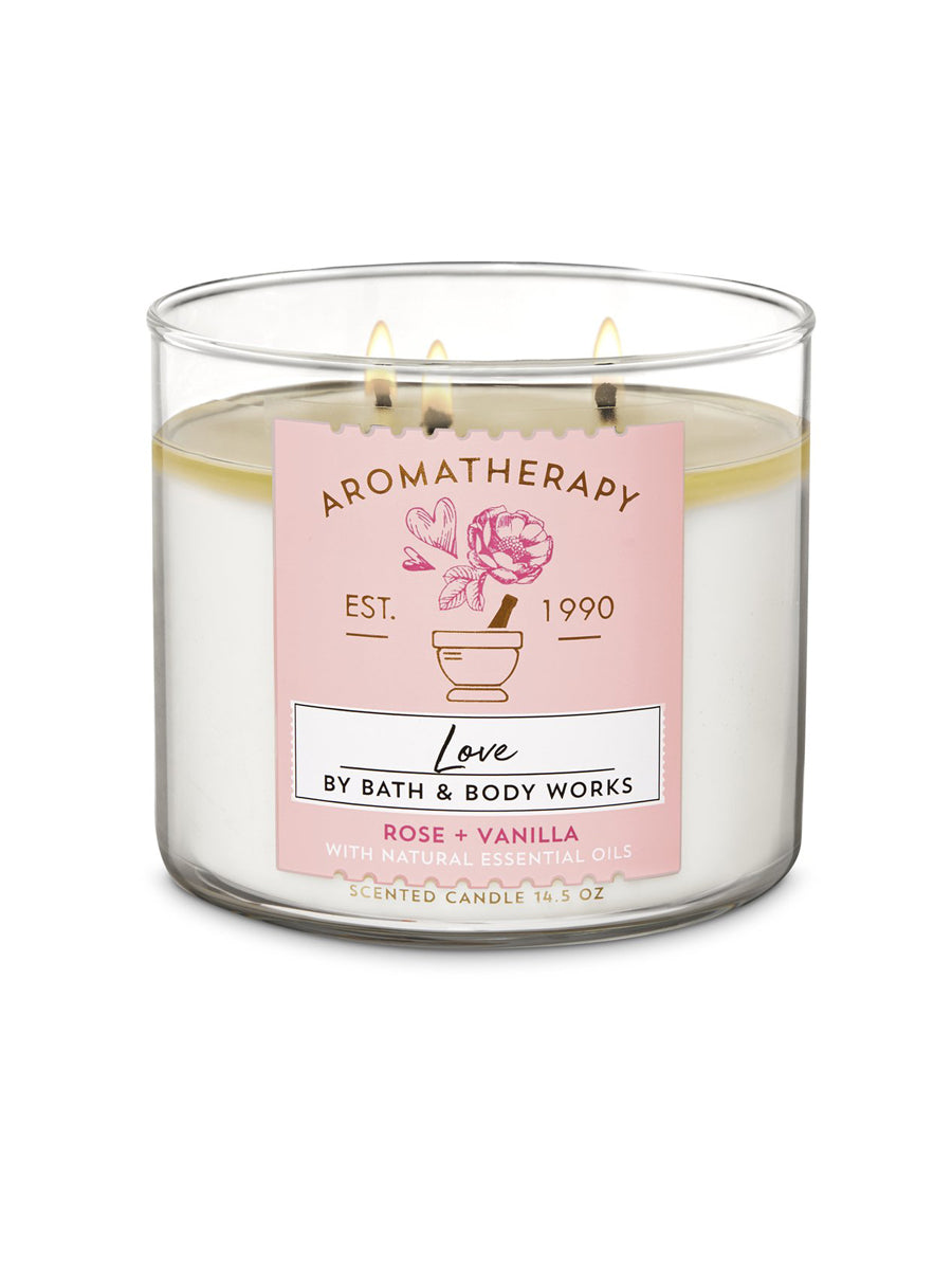 Bath & Body Works Love Rose Vanilla Candle 411G