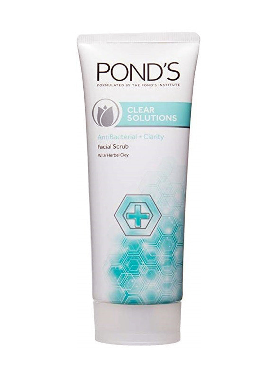 Ponds Clear Solutions Antibacterial + Clarity Facial Scrub 100Ml