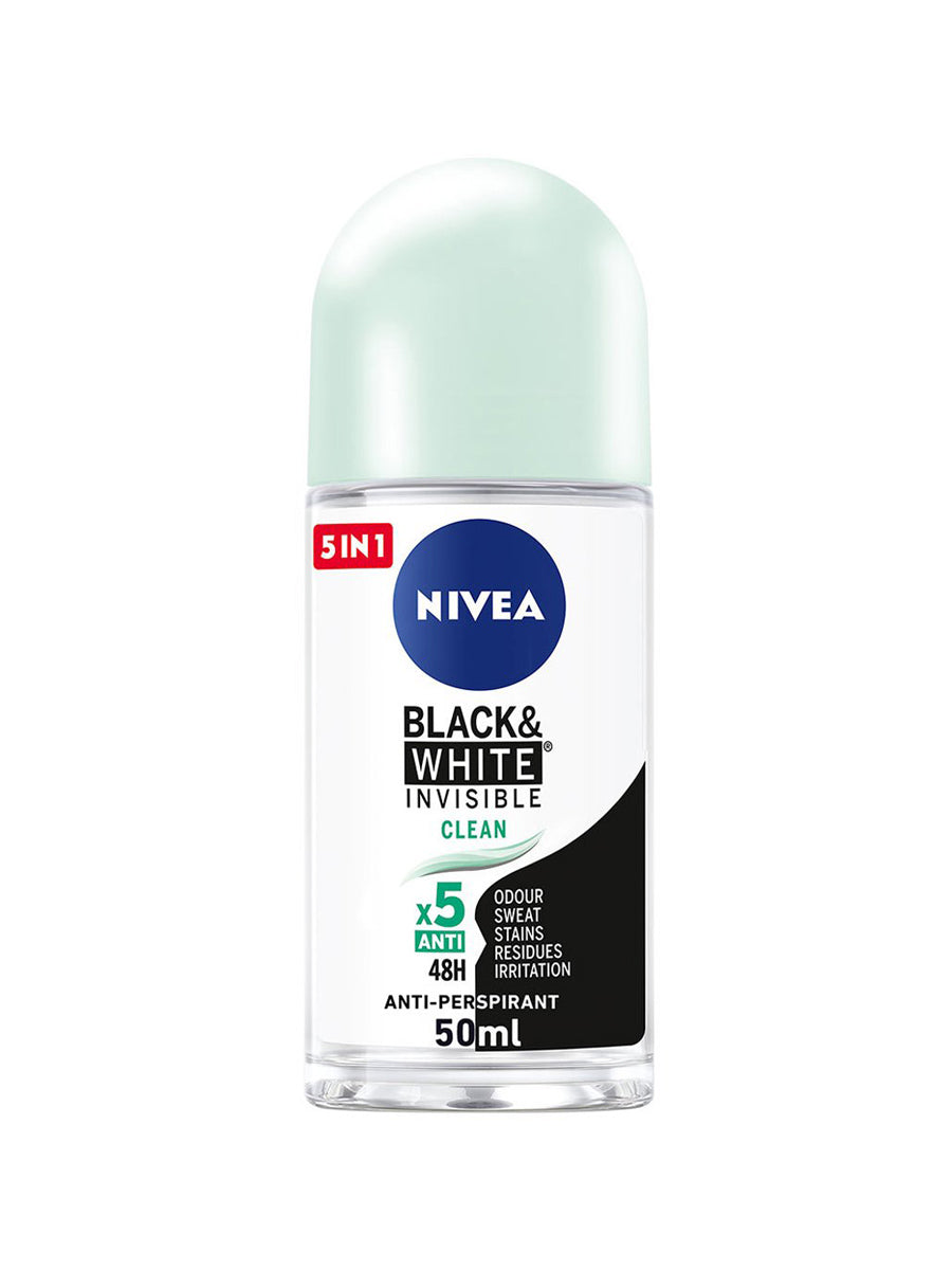 Nivea Roll On Invisible For Black & White Clean Anti-Perspirant 50ml