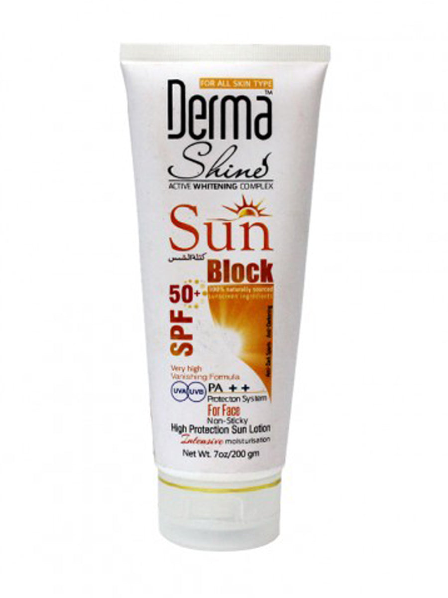 Derma Shine Sun Block SPF 50+ Tube 200g – Enem Store - Online Shopping Mall