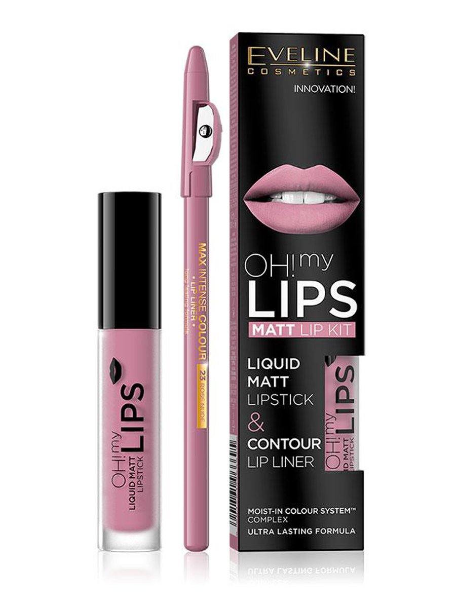 Eveline OH Lips Liquid Matt Lipstick & Lineriner 03