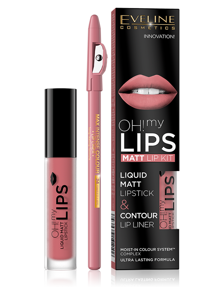 Eveline OH Lips Liquid Matt Lipstick & Lineriner 07