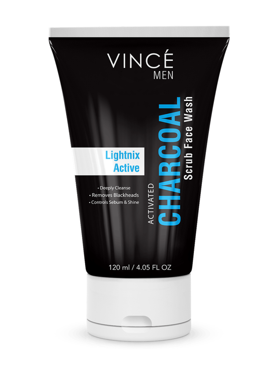 Vince Activated Charcoal Scrub Face Wash Men 120ml MFW2