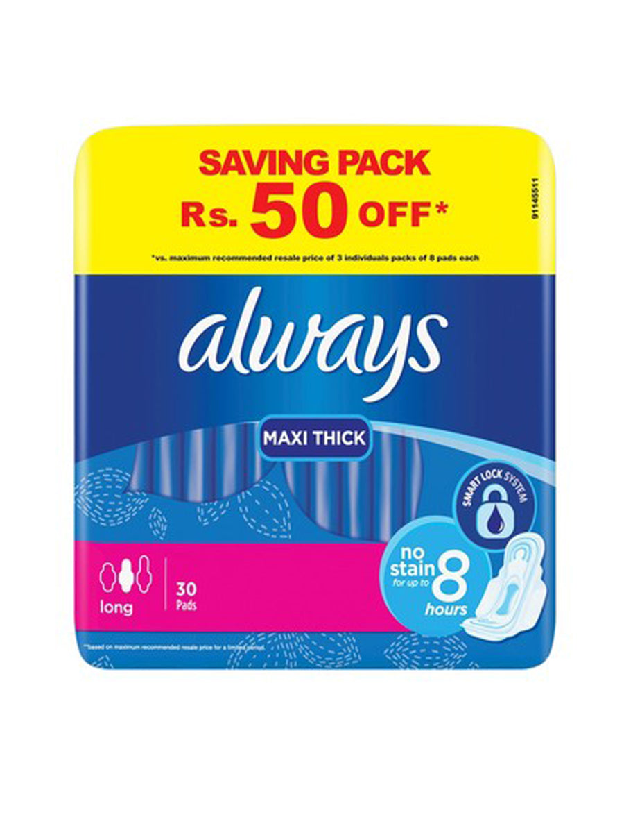 Always MAxi Thick Long 30pads RS:50 Off
