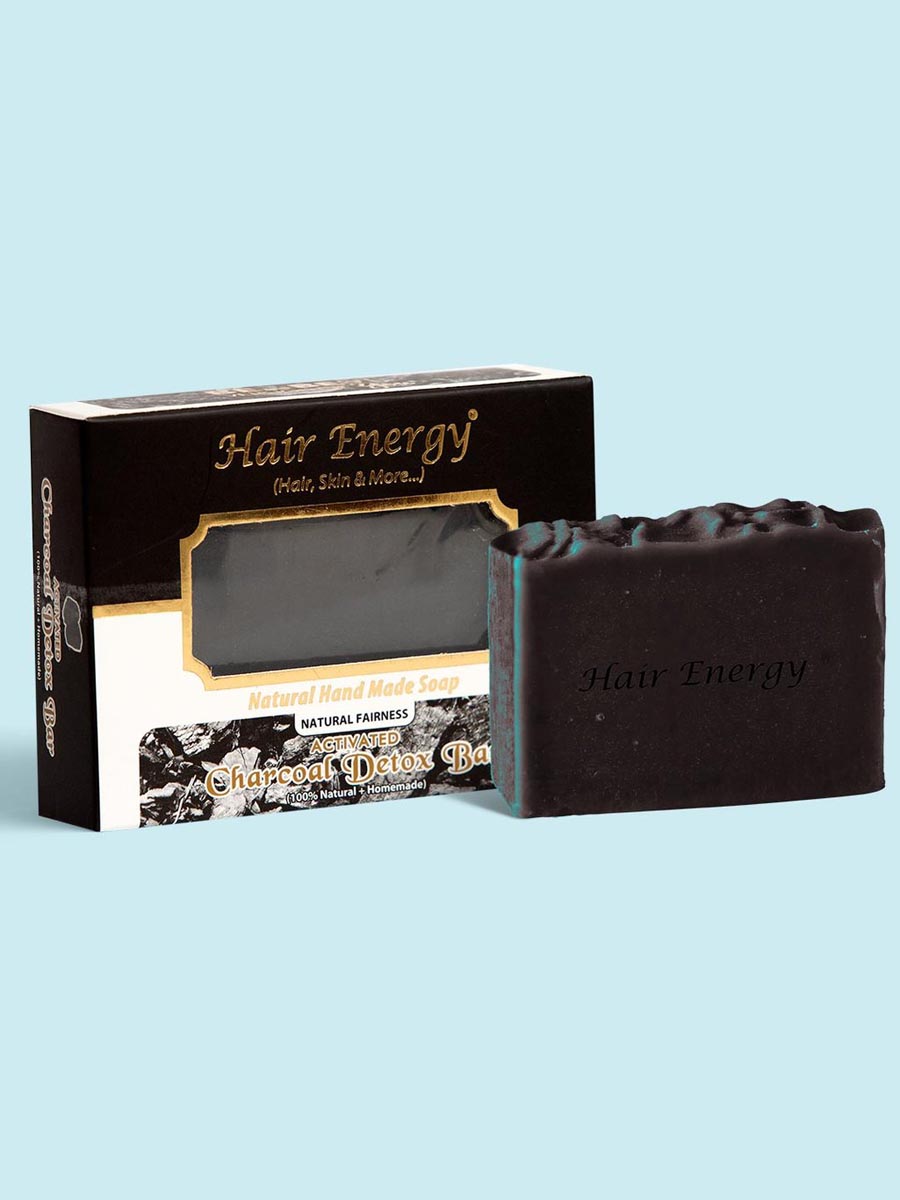 Hair Energy Activated Charcoal Detox Soap Bar 85gm