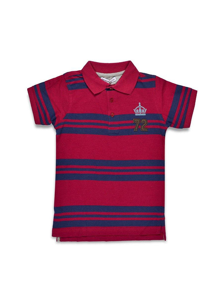 S/S Striper Polo With 72 Applique FC0158 (JB)