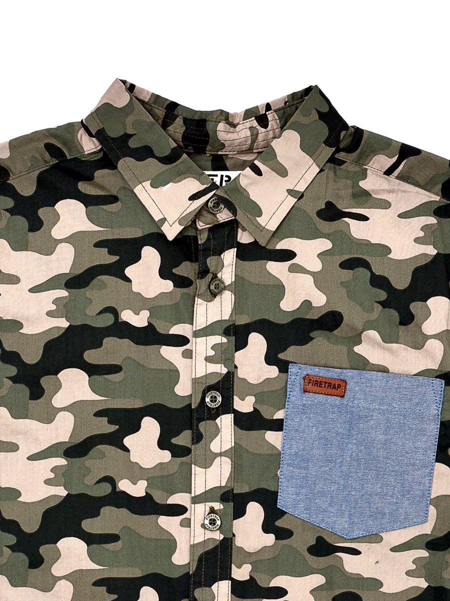 FT Boys S/S Camo Print Shirt TB1633