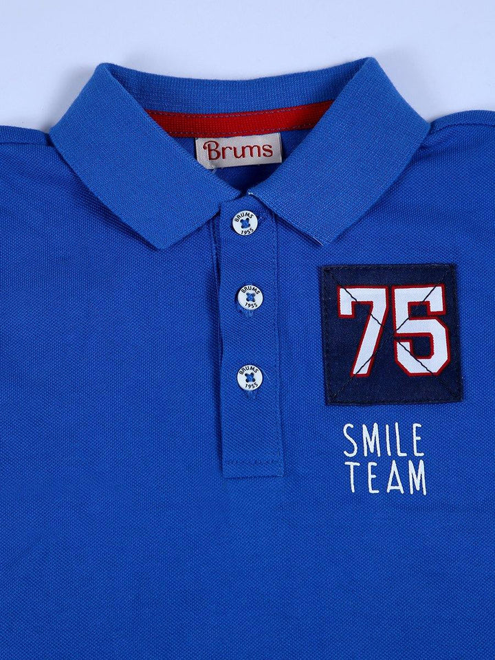 Imp Boys H/S Polo T Shirt With 75 Patch #10 (S-20)