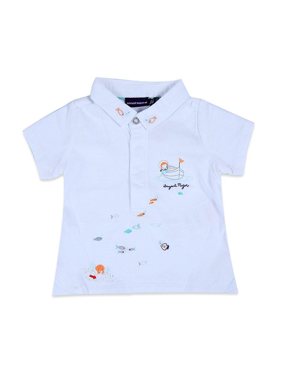 Imp Boys H/S Polo T Shirt With Fish Emb #7