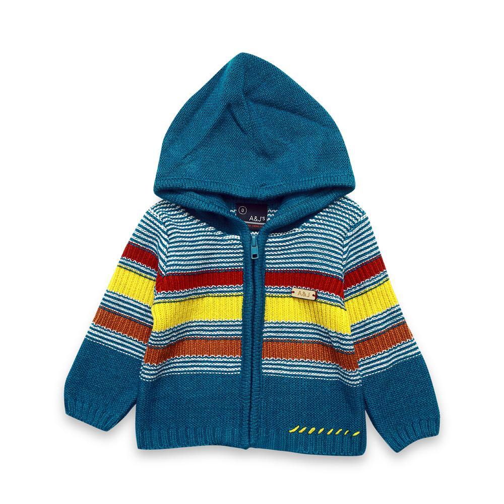 A & J Baby 2Pcs Woolen Pajama Suit L/S With Hood # NB6120 (W-20)