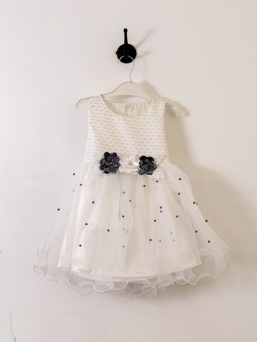 Imp Girls Fancy Frock With Flower Patch #18 (S-22)