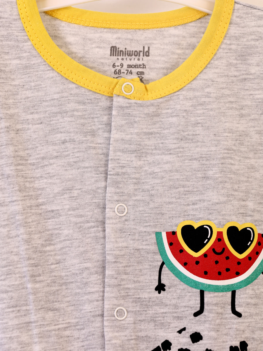 Mini World Boys Romper #4996 With Watermelon Print (S-22)