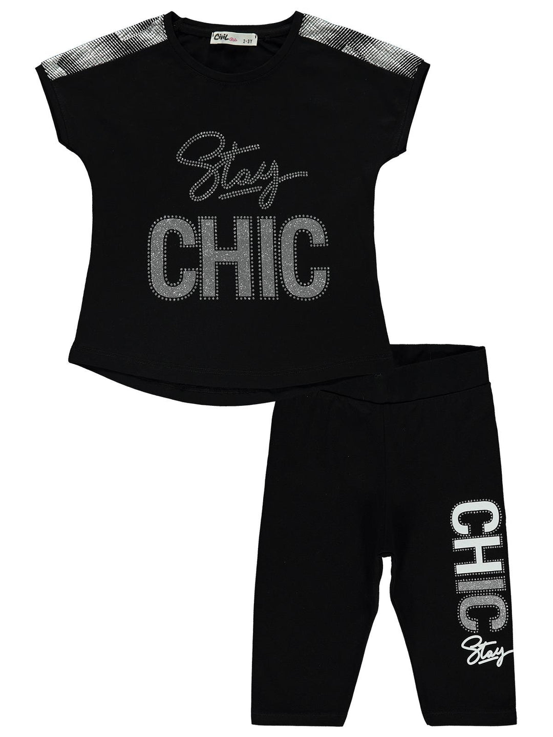 Civil Girls Pajama Suit #5893 With CHIC Print (S-22)