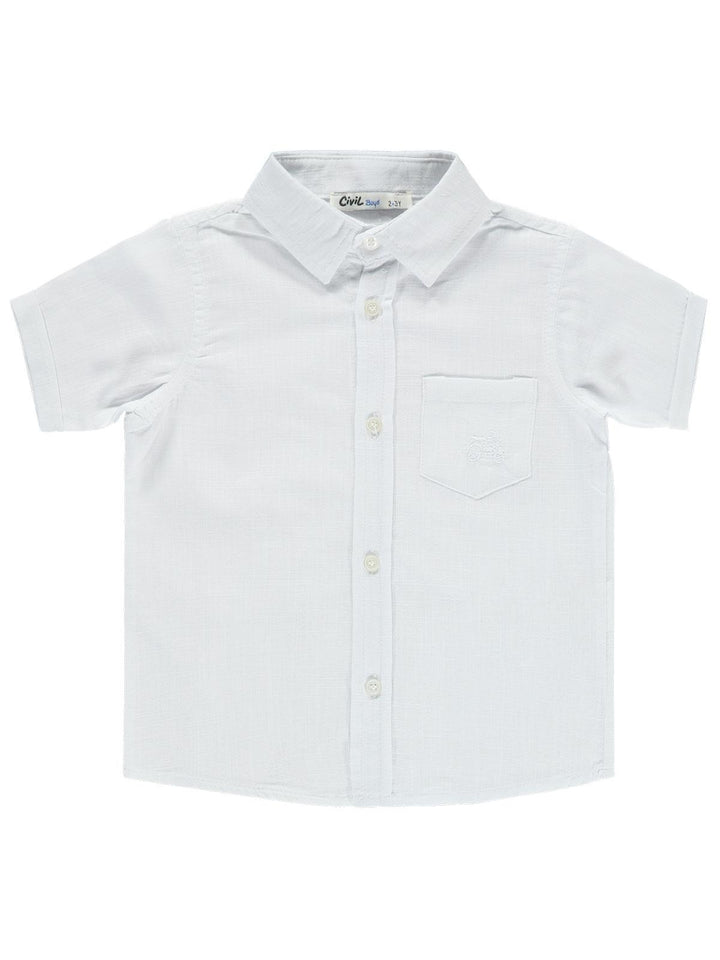 Civil Boys H/S Linen Collar Shirt F/O #2201-3 (S-22)