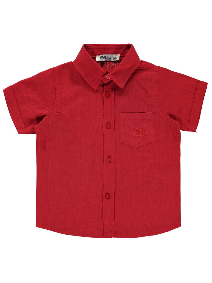 Civil Boys H/S Linen Collar Shirt F/O #2201-3 (S-22)