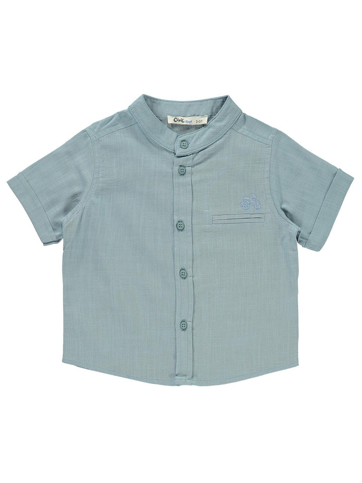 Civil Boys H/S Linen Ben Collar Shirt F/O #2202-4 (S-22)