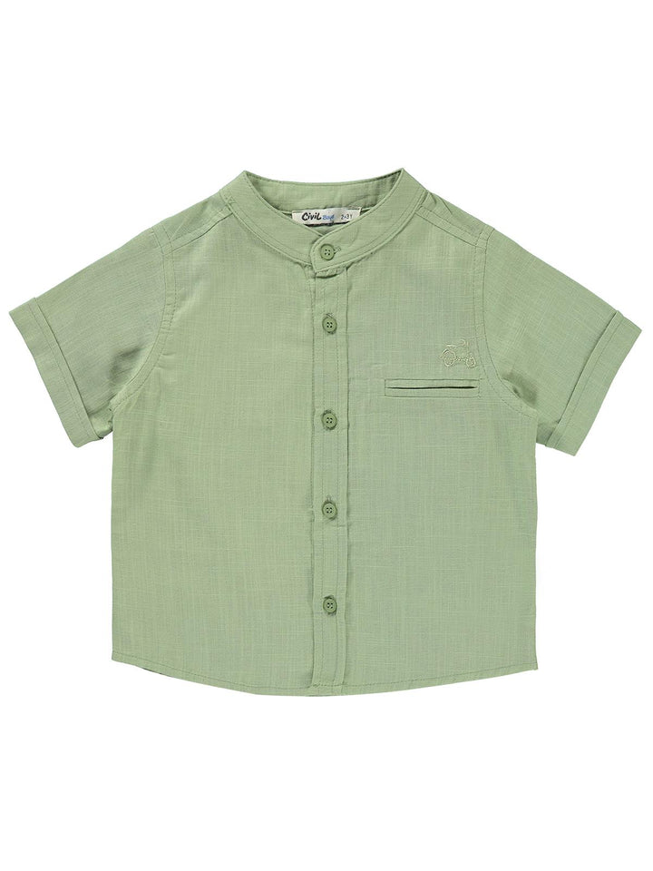 Civil Boys H/S Linen Ben Collar Shirt F/O #2202-4 (S-22)